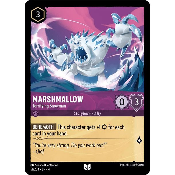 Marshmallow - Terrifying Snowman - 51/204 - Uncommon 