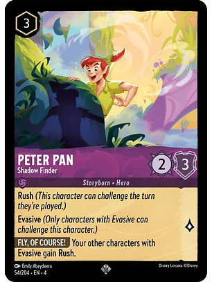 Peter Pan - Shadow Finder - 54/204 - Super Rare 