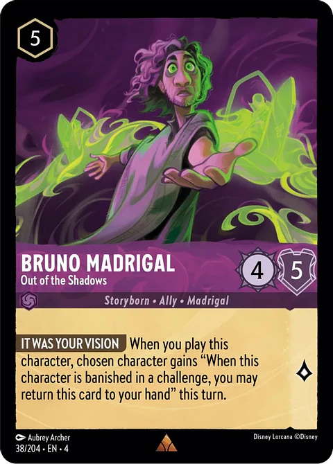 Bruno Madrigal - Out of the Shadows - 38/204 - Rare 