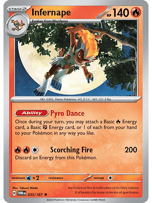 Infernape - 033/167 - Uncommon- TWM 