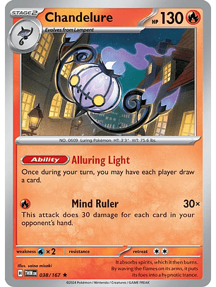 Chandelure - 038/167 - Holo Rare