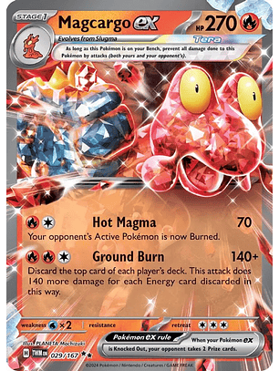 Magcargo ex - 029/167 - Ultra Rare