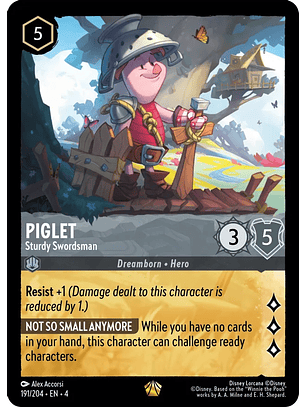 Piglet - Sturdy Swordsman - 191/204 - Legendary