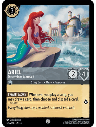 Ariel - Determined Mermaid - 174/204 - Common 