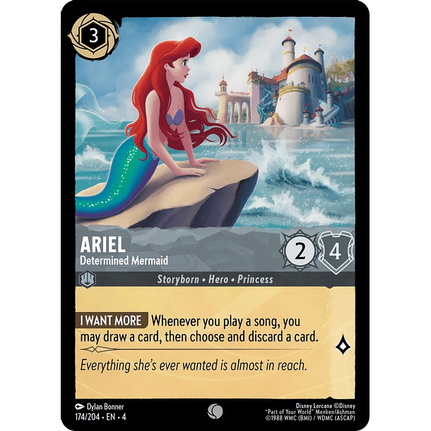 Ariel - Determined Mermaid - 174/204 - Common 