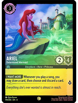 Ariel - Determined Mermaid - 174/204 - Common 