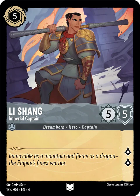 Li Shang - Imperial Captain - 182/204 - Uncommon 