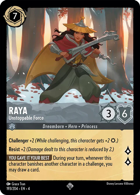 Raya - Unstoppable Force - 193/204 - Super Rare 