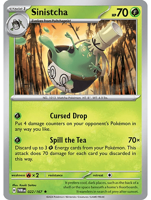 Sinistcha - 022/167 - Holo Rare