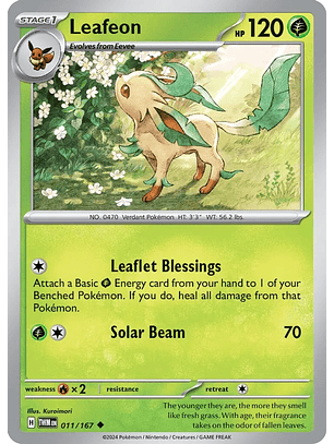 Leafeon - 011/167 - Uncommon - TWM