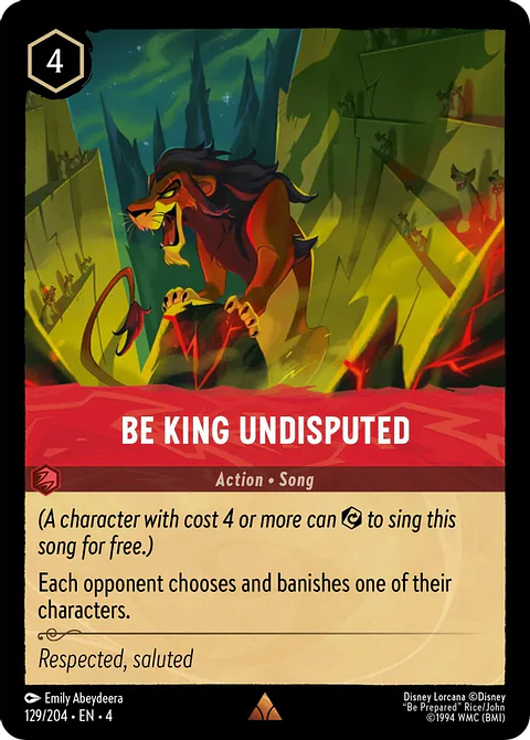 Be King Undisputed - 129/204 - Rare 