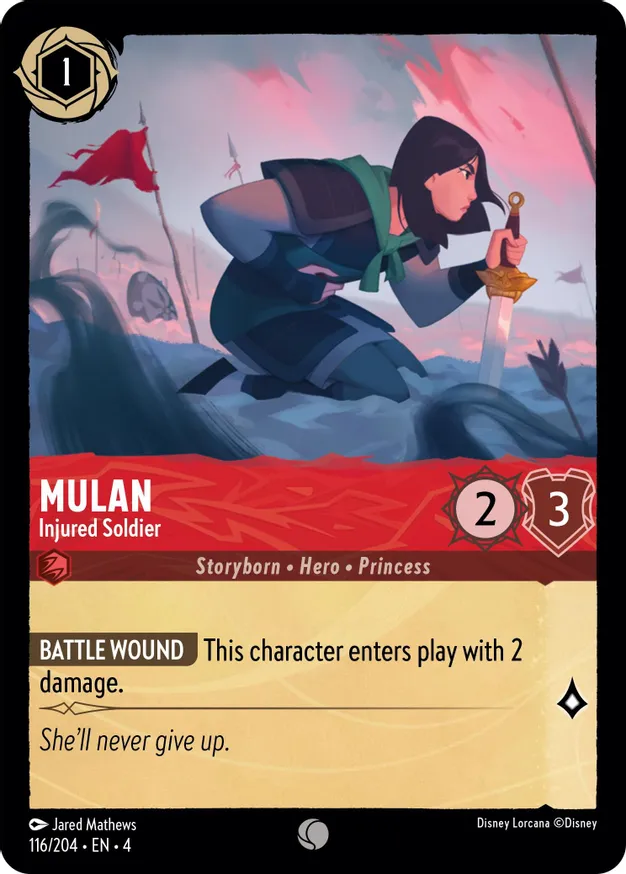 Mulan - Injured Soldier - 116/204 - Comunes  1