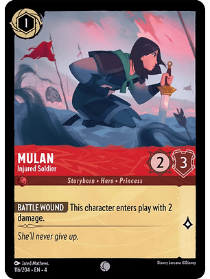Mulan - Injured Soldier - 116/204 - Comunes 
