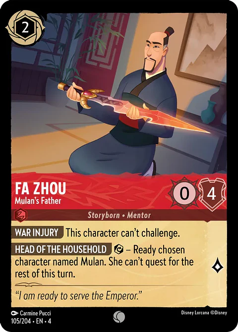 Fa Zhou - Mulan's Father - 105/204 - Common 
