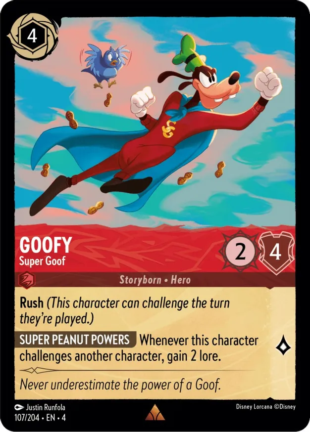 Goofy - Super Goof - 107/204 - Rare  1
