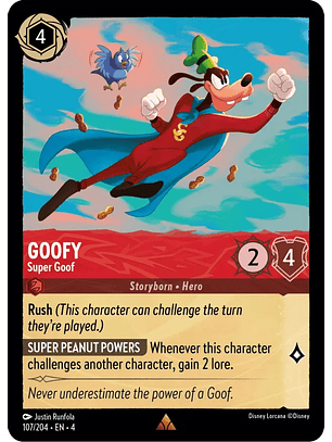 Goofy - Super Goof - 107/204 - Rare 