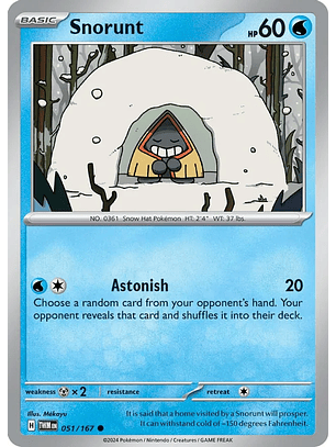 Snorunt - 051/167 - Common