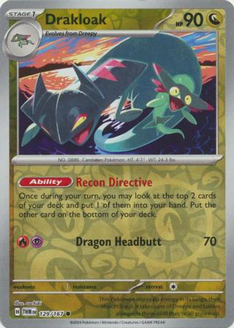 Drakloak - 129/167 - Common - TWM