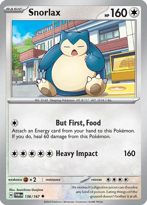 Snorlax - 136/167 - Uncommon - TWM 