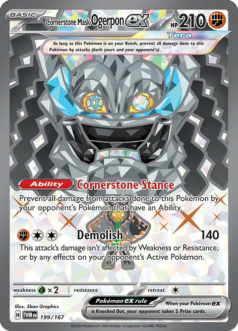 Cornerstone Mask Ogerpon ex - 199/167 - Full Art Secret Rare