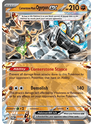 Cornerstone Mask Ogerpon ex - 112/167 - Ultra Rare