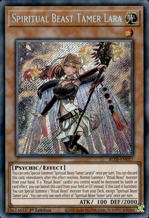 Spiritual Beast Tamer Lara - BLTR-EN017 - Secret Rare