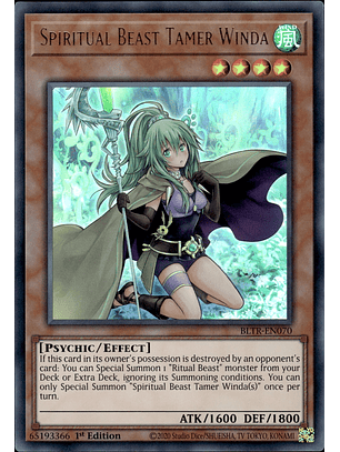 Spiritual Beast Tamer Winda - BLTR-EN070 - Ultra Rare