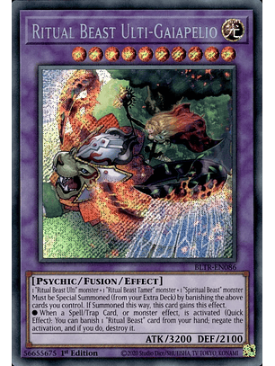 Ritual Beast Ulti-Gaiapelio - BLTR-EN086 - Secret Rare