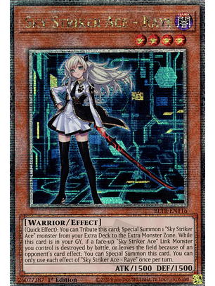 Sky Striker Ace - Raye (Alternate Art) - BLTR-EN116 - Quarter Century Secret Rare