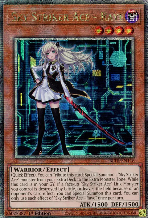 Sky Striker Ace - Raye (Alternate Art) - BLTR-EN116 - Quarter Century Secret Rare