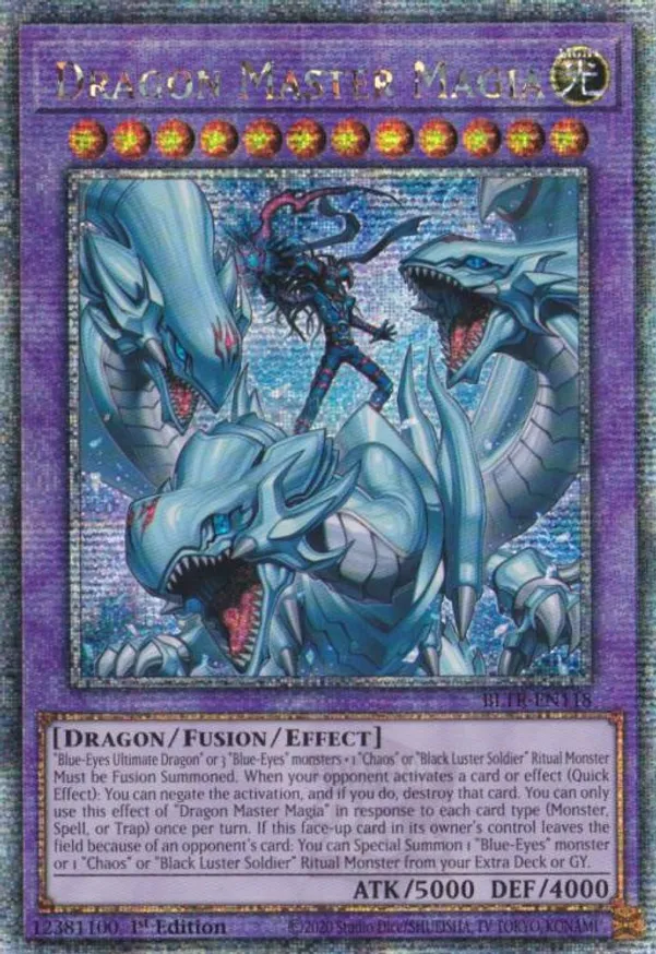 Dragon Master Magia - BLTR-EN118 - Quarter Century Secret Rare 1