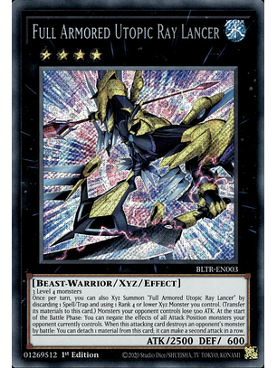 Full Armored Utopic Ray Lancer - BLTR-EN003 - Secret Rare 