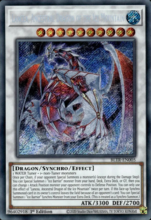 Lancea, Ancestral Dragon of the Ice Mountain - BLTR-EN005 - Secret Rare 1