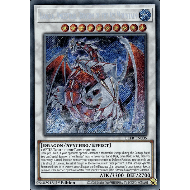 Lancea, Ancestral Dragon of the Ice Mountain - BLTR-EN005 - Secret Rare