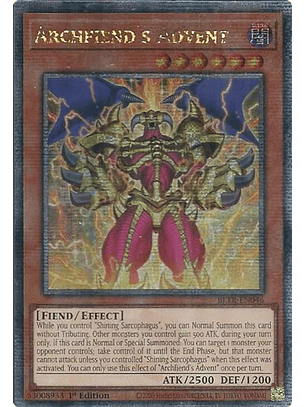 Archfiend's Advent - BLTR-EN046 - Quarter Century Secret Rare