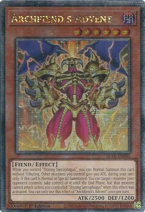 Archfiend's Advent - BLTR-EN046 - Quarter Century Secret Rare