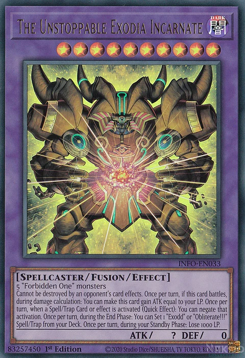 The Unstoppable Exodia Incarnate - INFO-EN033 - Ultra Rare