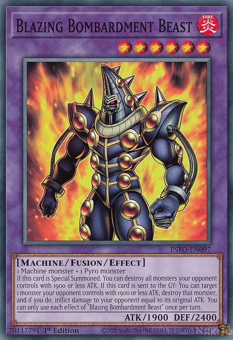 Blazing Bombardment Beast - INFO-EN097 - Common 