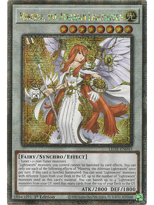Minerva, the Athenian Lightsworn - LEDE-EN043 - Quarter Century Secret Rare