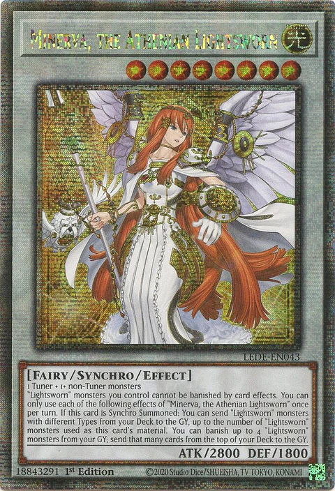 Minerva, the Athenian Lightsworn - LEDE-EN043 - Quarter Century Secret Rare