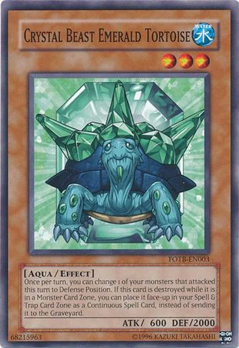 Crystal Beast Emerald Tortoise - FOTB-EN003 - Common 