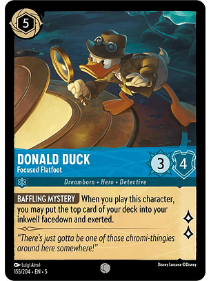 Donald Duck - Focused Flatfoot - 155/204 - Common 