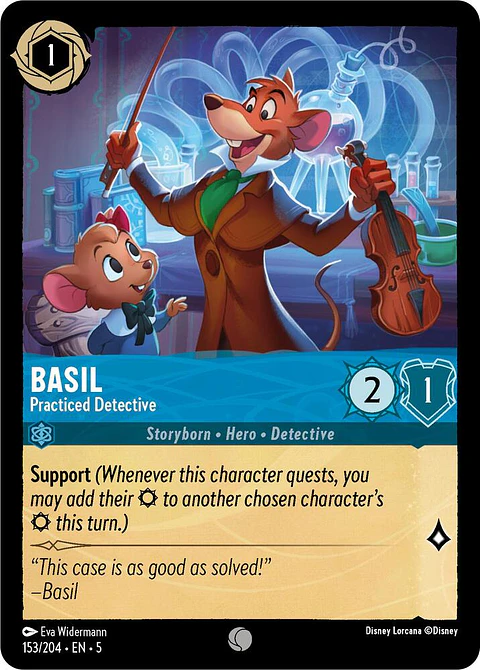 Basil - Practiced Detective - 153/204 - Common 