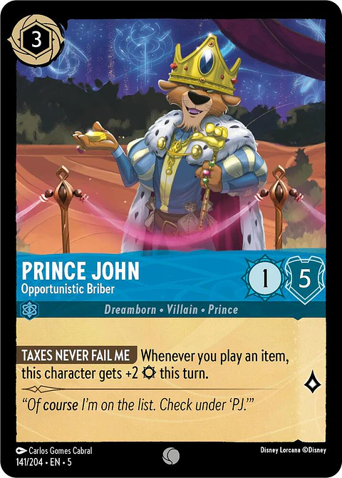 Prince John - Opportunistic Briber - 141/204 - Common 
