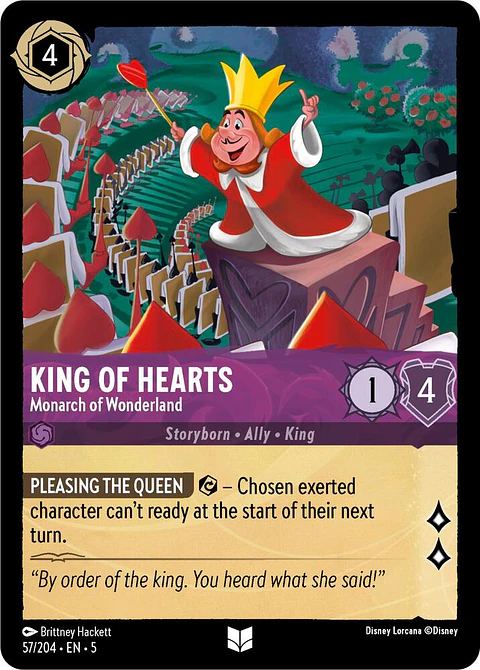 King of Hearts - Monarch of Wonderland - 57/204 - Uncommon 