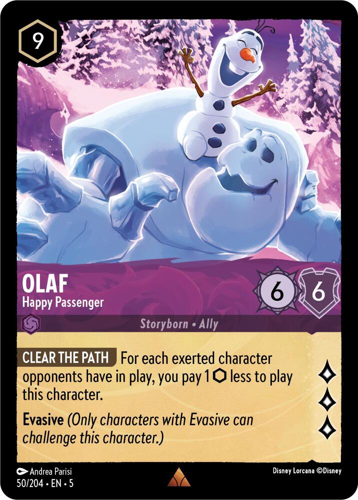 Olaf - Happy Passenger - 50/204 - Rare  1