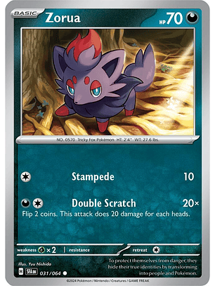 Zorua - 031/064 - Common - SFA