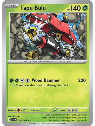 Tapu Bulu - 006/064 - Rare 