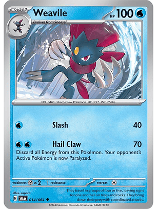 Weavile - 014/064 - Uncommon 