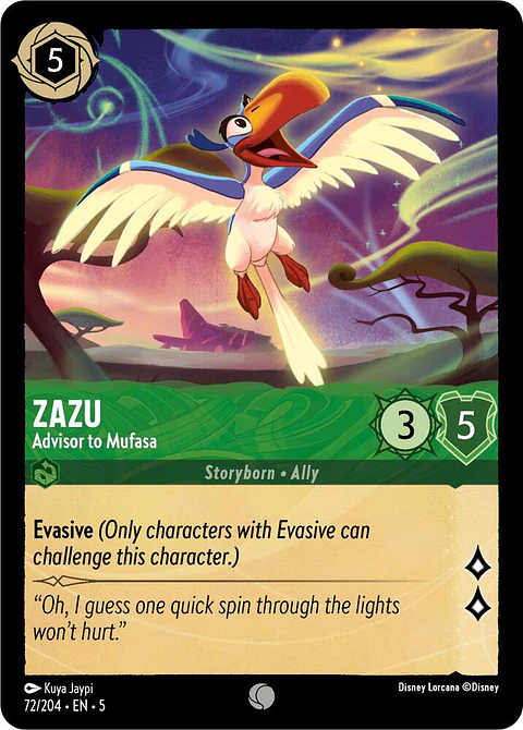 Zazu - Advisor to Mufasa - 72/204 - Common 
